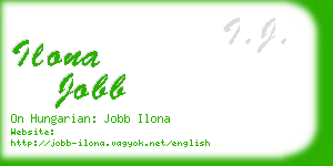 ilona jobb business card